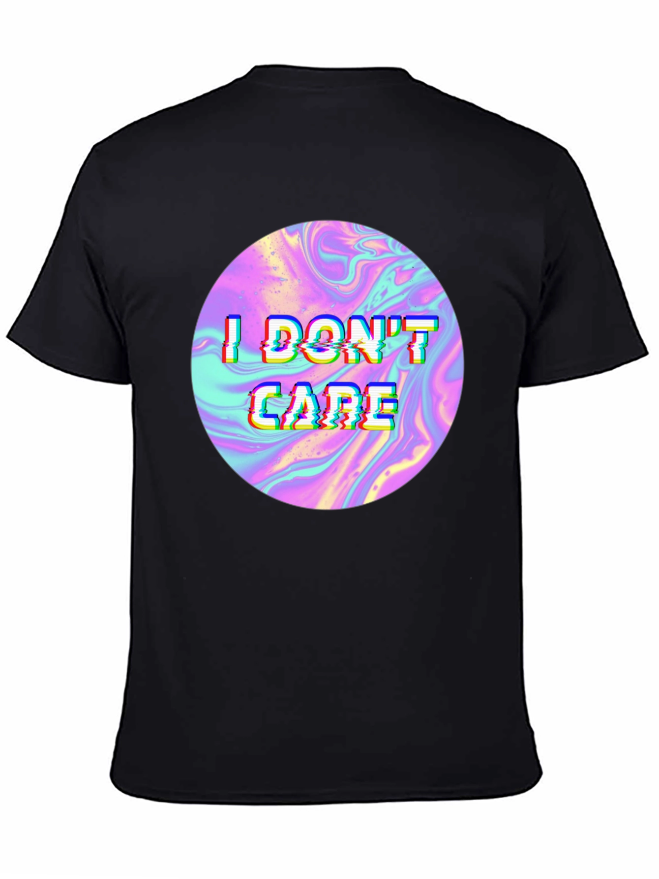 I Dont Care Holographic T-Shirt