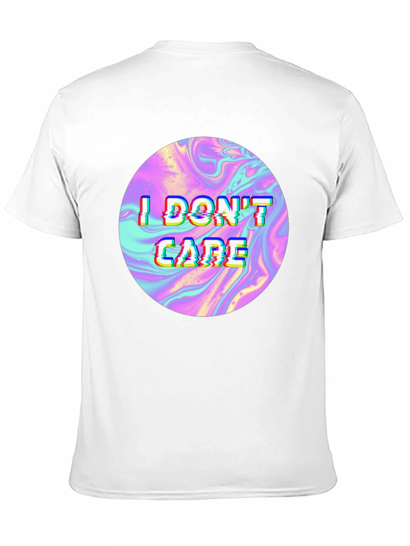 I Dont Care Holographic T-Shirt