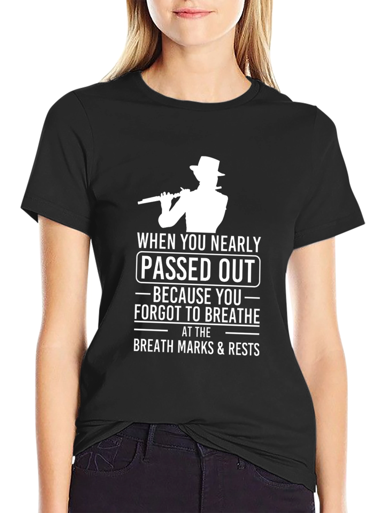 Musical Humor T-Shirt: Passed Out Musician Tee