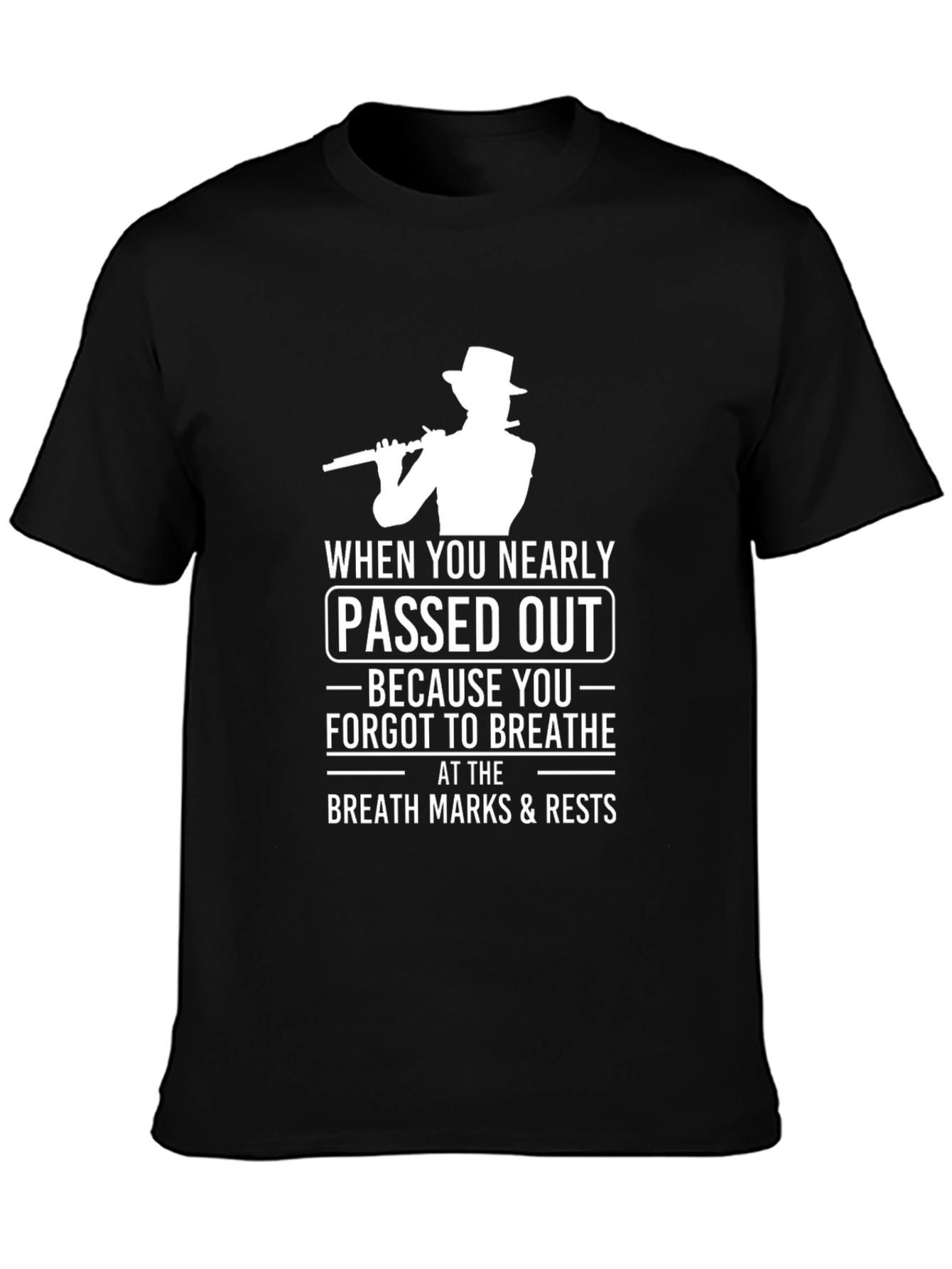 Musical Humor T-Shirt: Passed Out Musician Tee