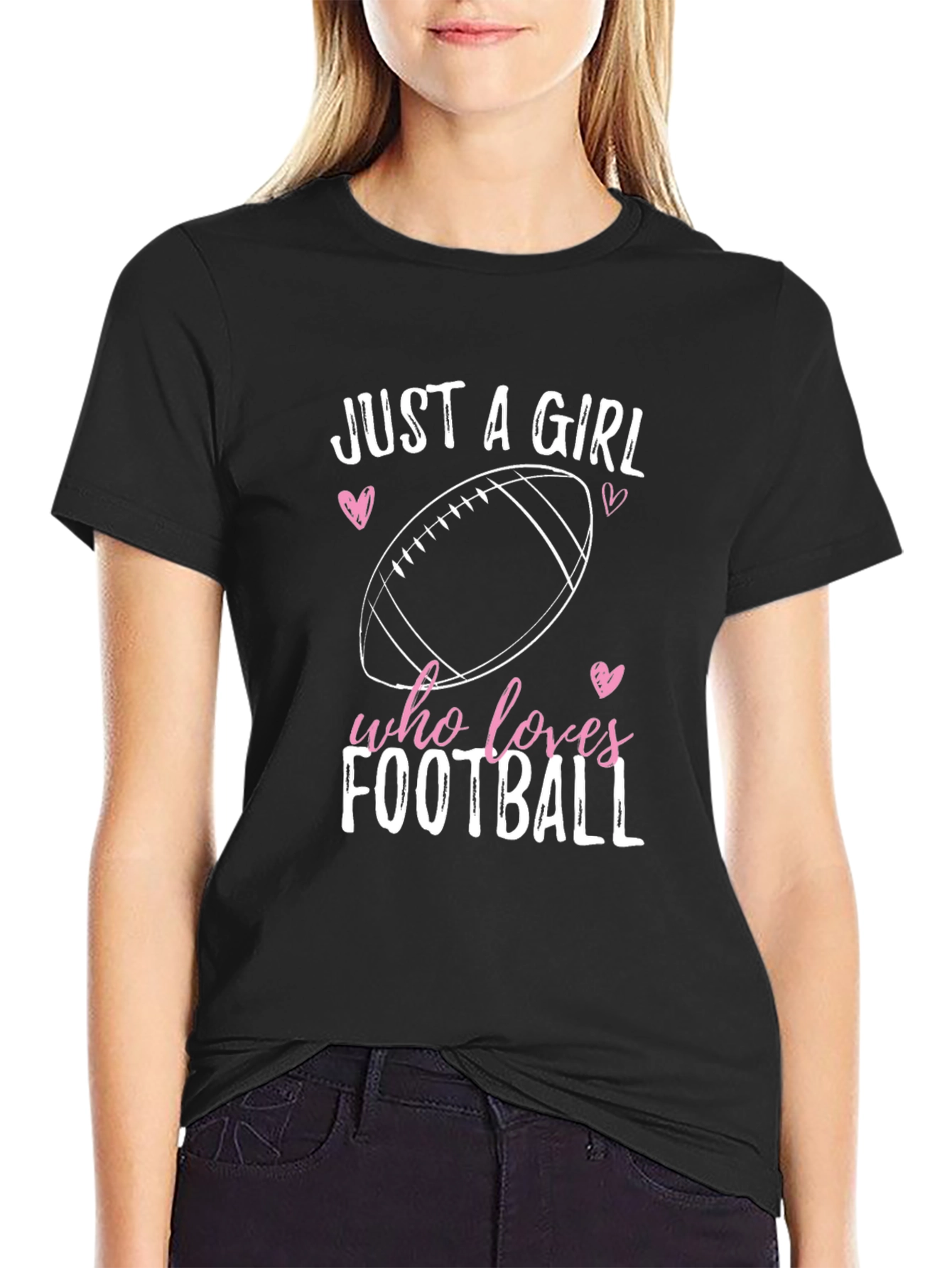 Just A Girl Who Loves Football T-Shirt