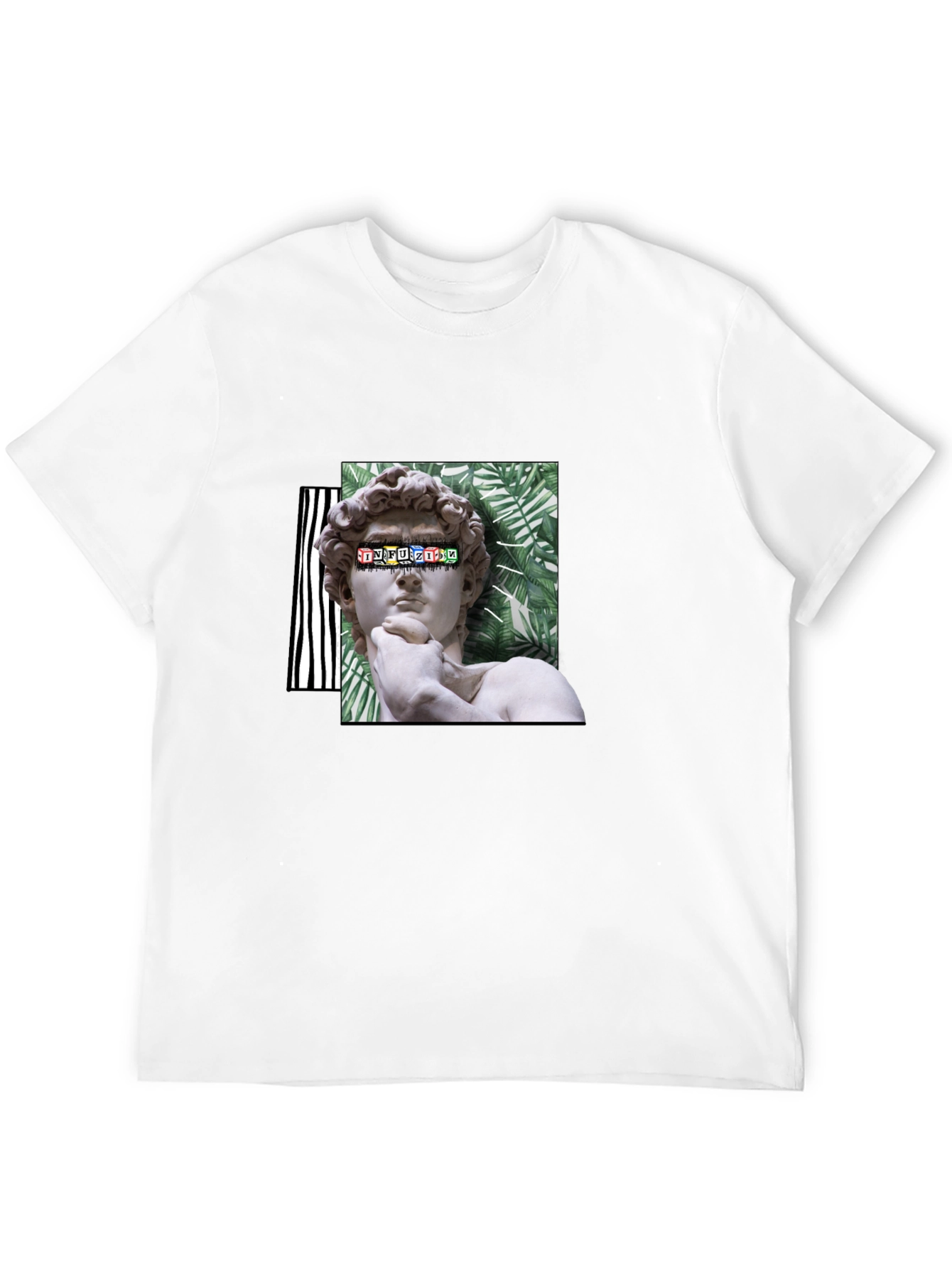 David Statue Graphic Print Black T-Shirt