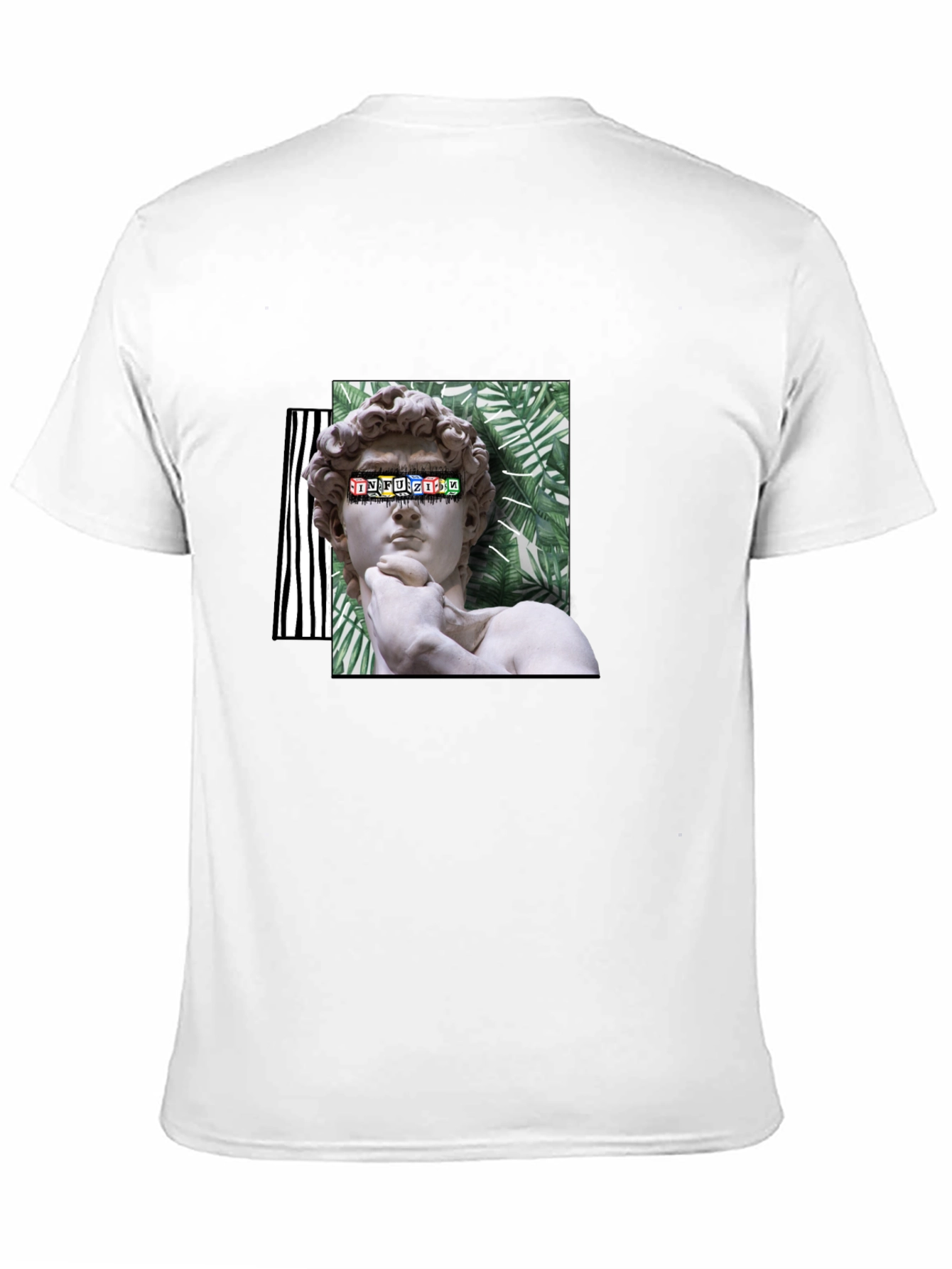 David Statue Graphic Print Black T-Shirt