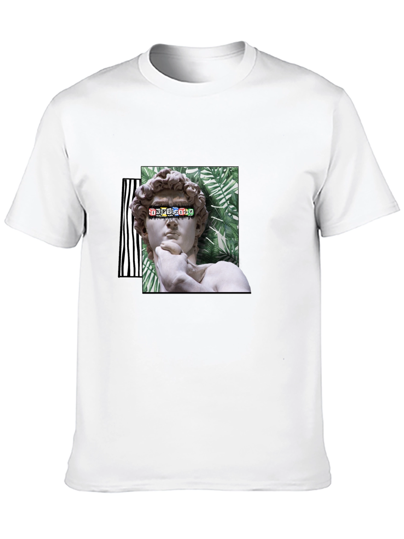 David Statue Graphic Print Black T-Shirt