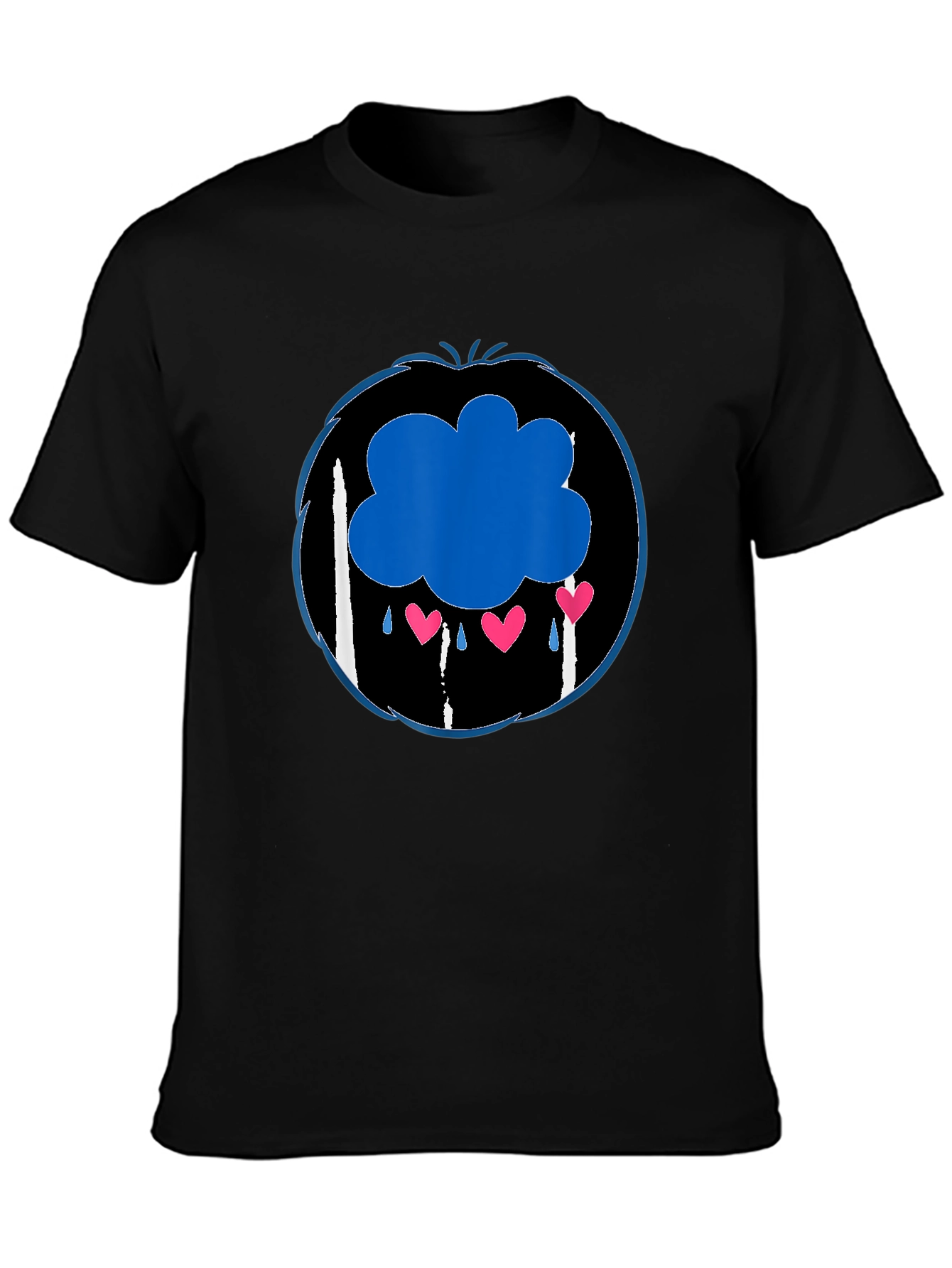 Grumpy Bear Inspired Graphic T-Shirt - Black