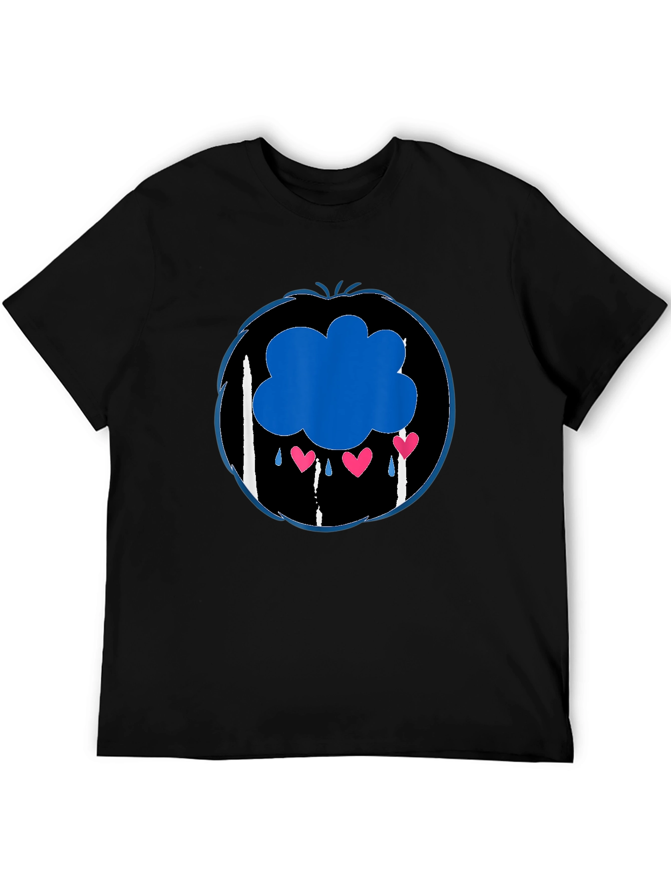 Grumpy Bear Inspired Graphic T-Shirt - Black