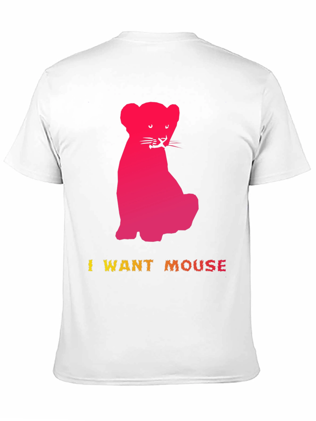 I Want Mouse Graphic Tee - Fun Kitten Design