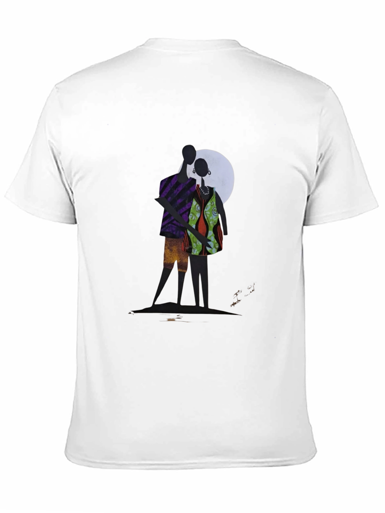 Abstract Couple Graphic Print Tee