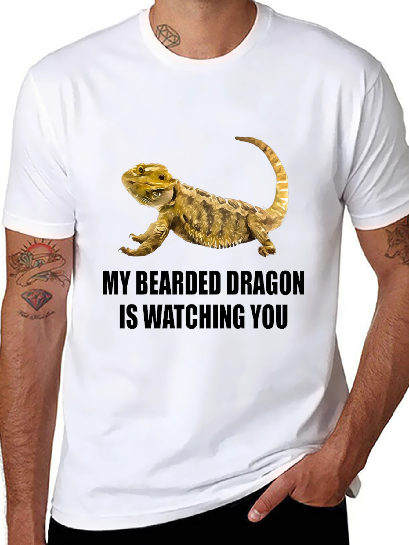 Bearded Dragon Watching You T-Shirt