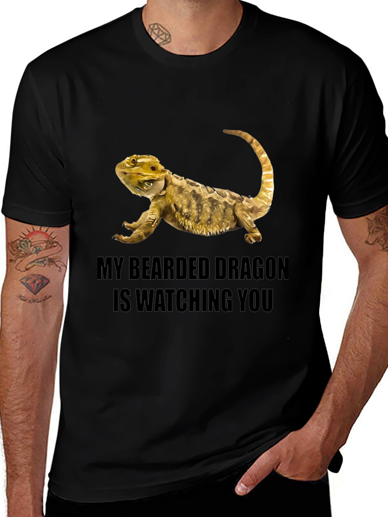 Bearded Dragon Watching You T-Shirt