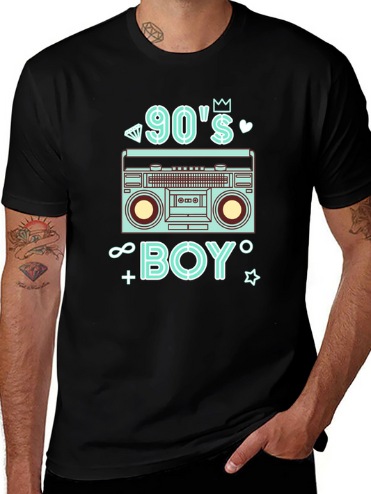 90s Boy Black Graphic Tee