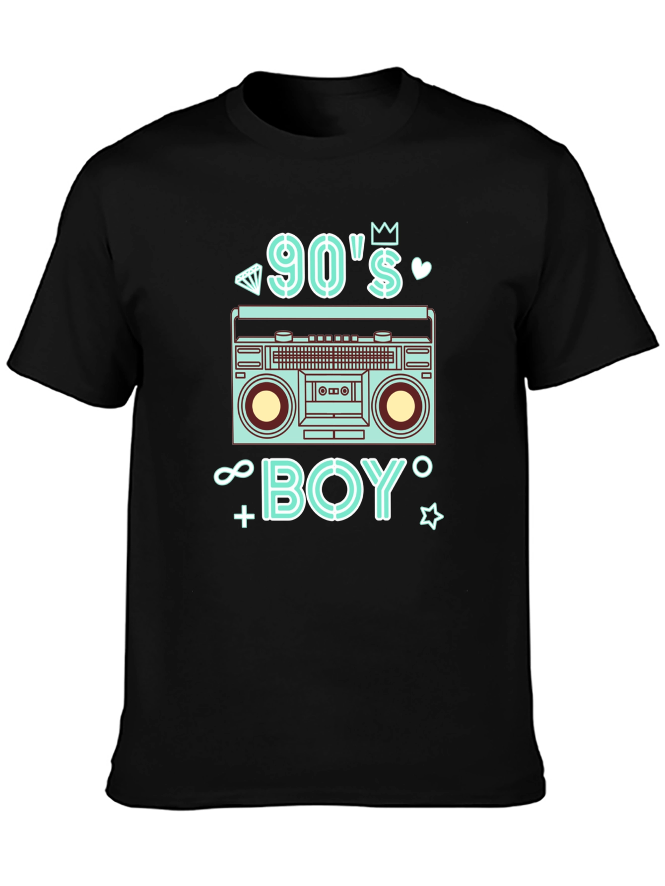 90s Boy Black Graphic Tee