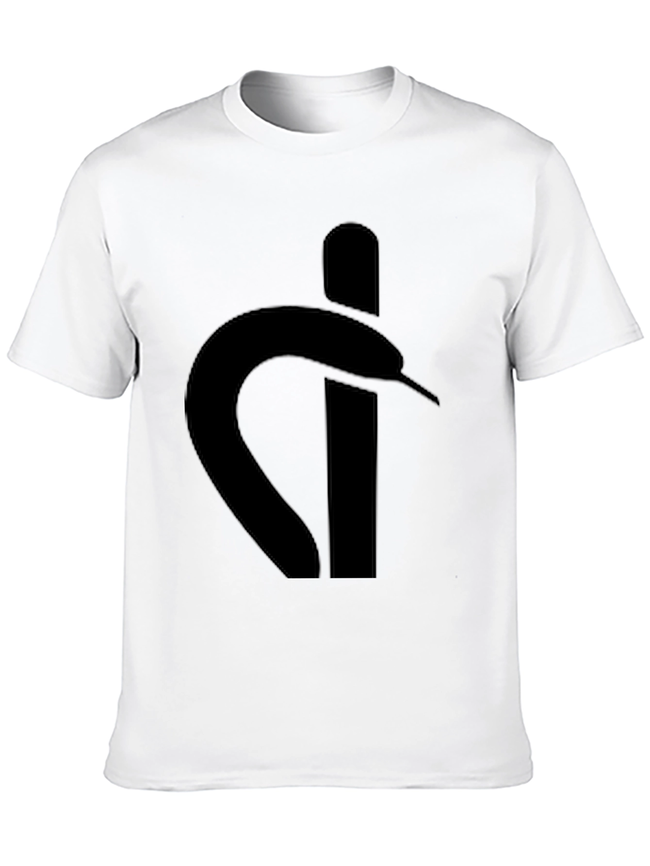 Stylish Black Graphic Tee - Snake Logo