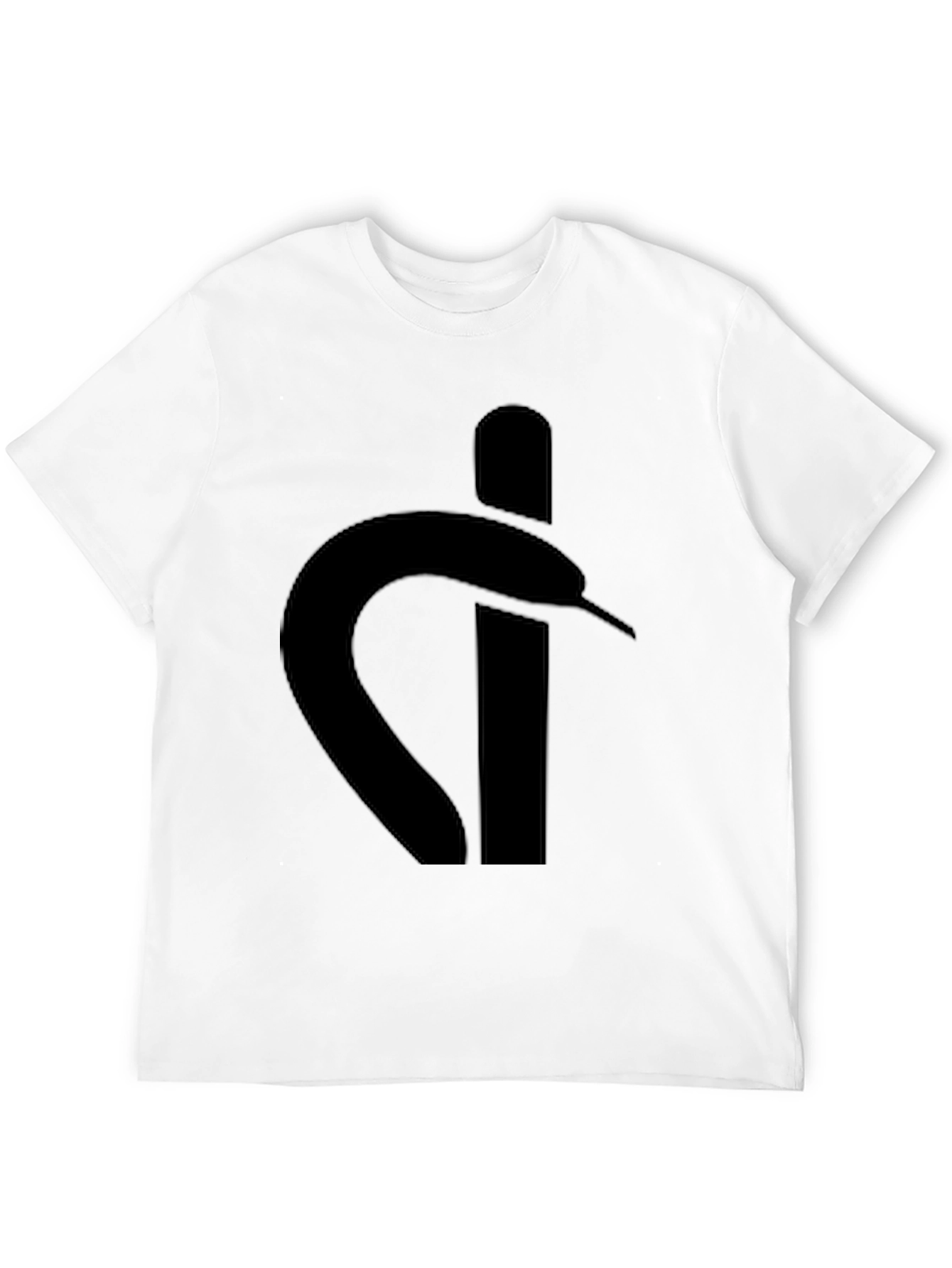 Stylish Black Graphic Tee - Snake Logo