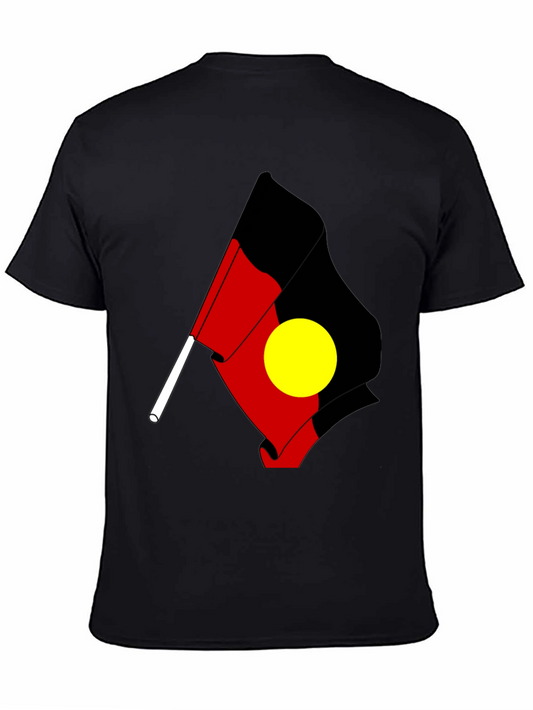Indigenous Flag T-Shirt - Black Cotton Tee