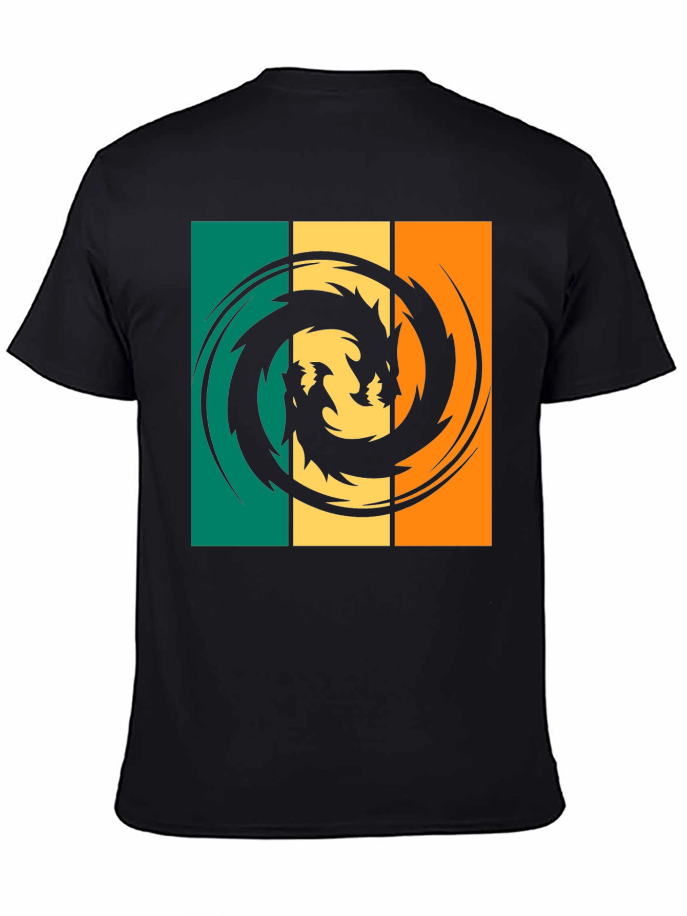 Dragon Swirl Graphic T-Shirt - Retro Style
