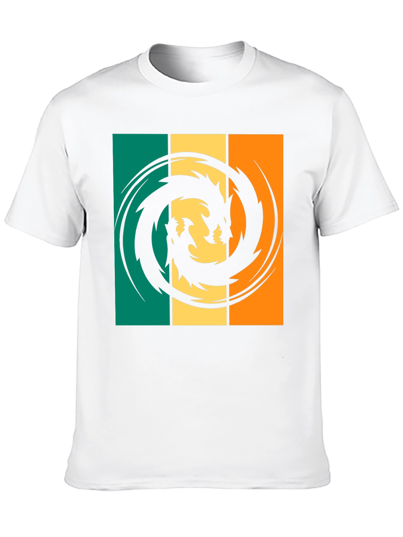 Dragon Swirl Graphic T-Shirt - Retro Style
