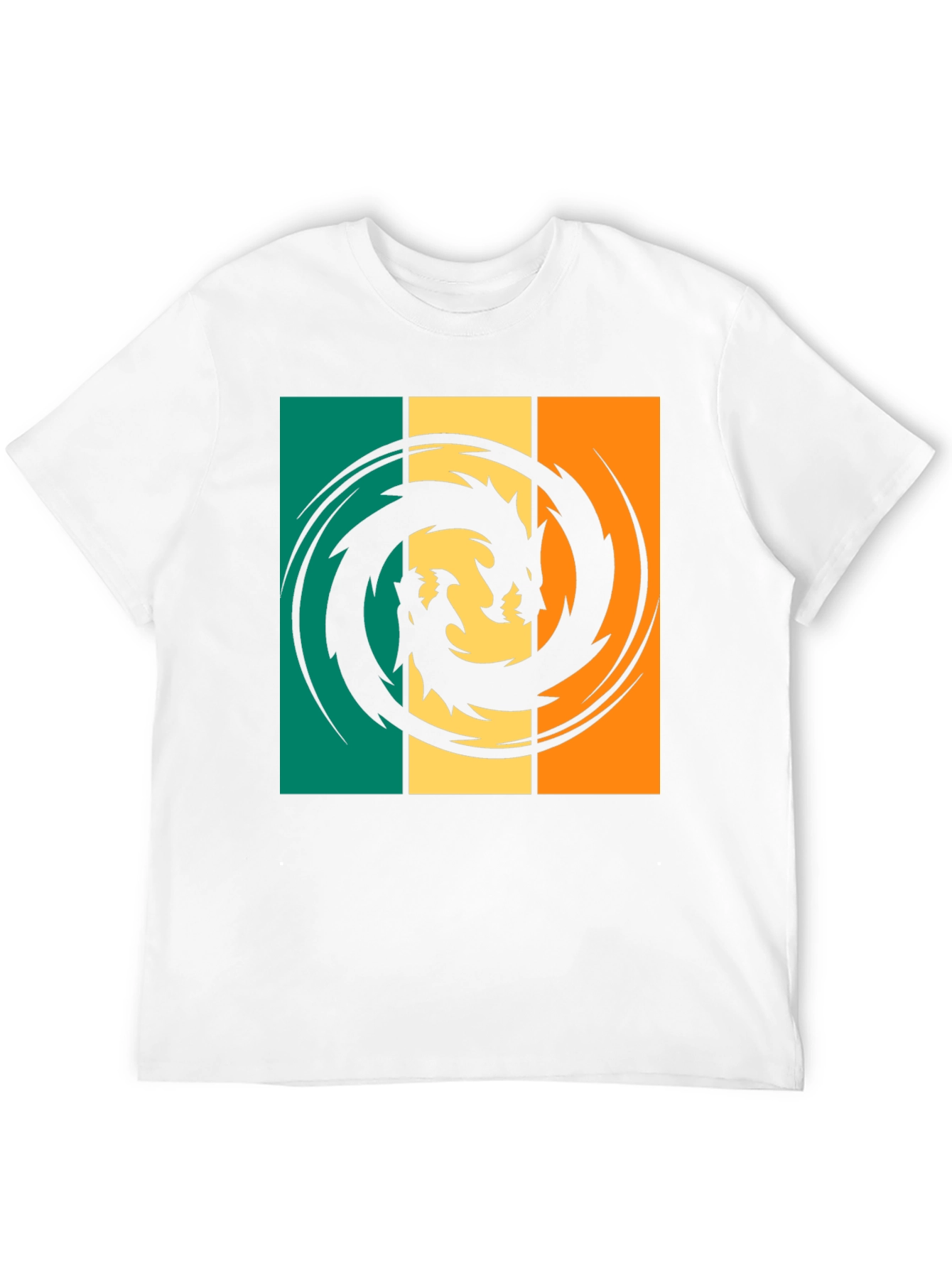 Dragon Swirl Graphic T-Shirt - Retro Style