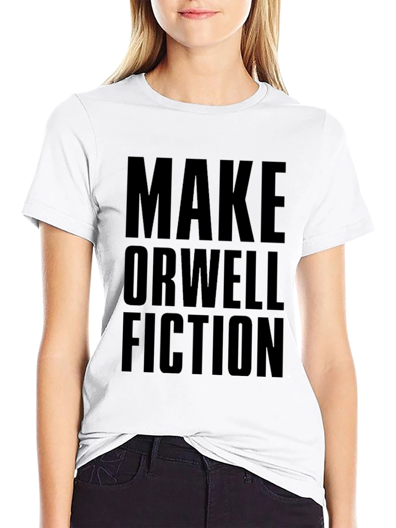 Make Orwell Fiction Black Graphic Tee