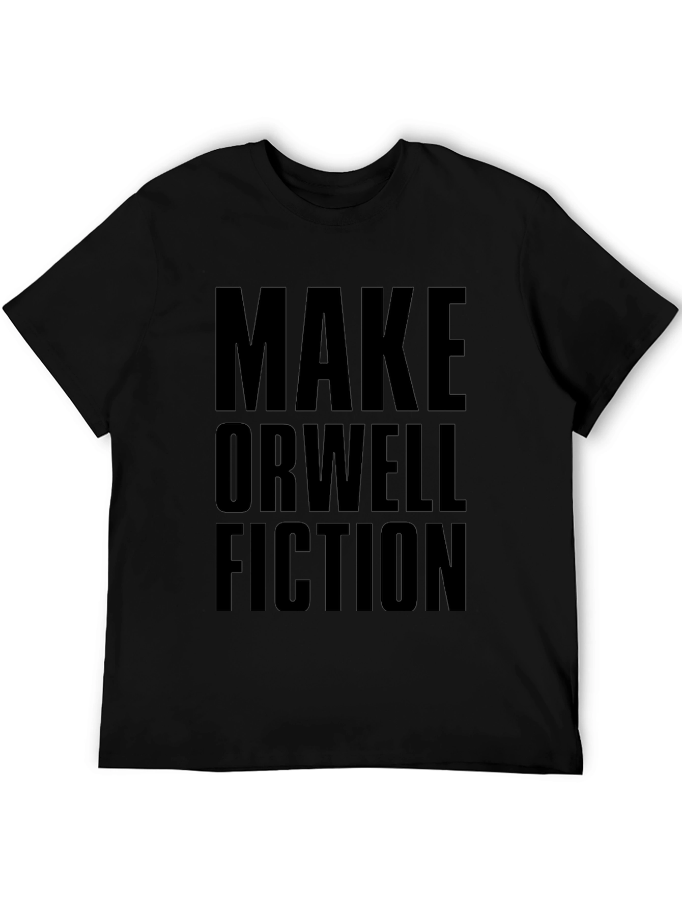 Make Orwell Fiction Black Graphic Tee