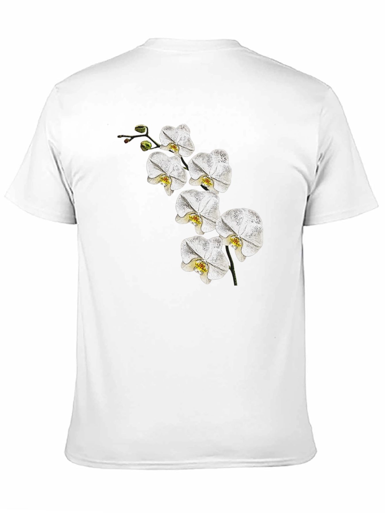 Orchid Flower Graphic T-Shirt - Classic Black