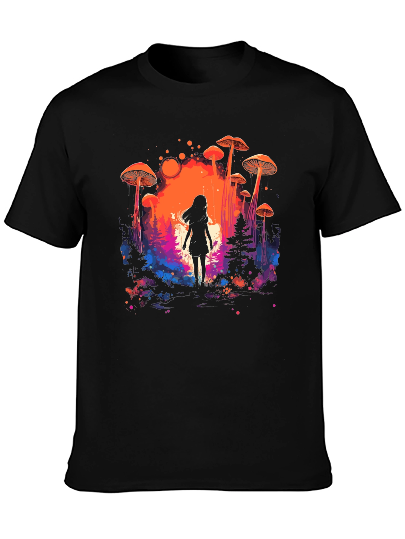 Mystical Mushroom Forest Graphic Tee