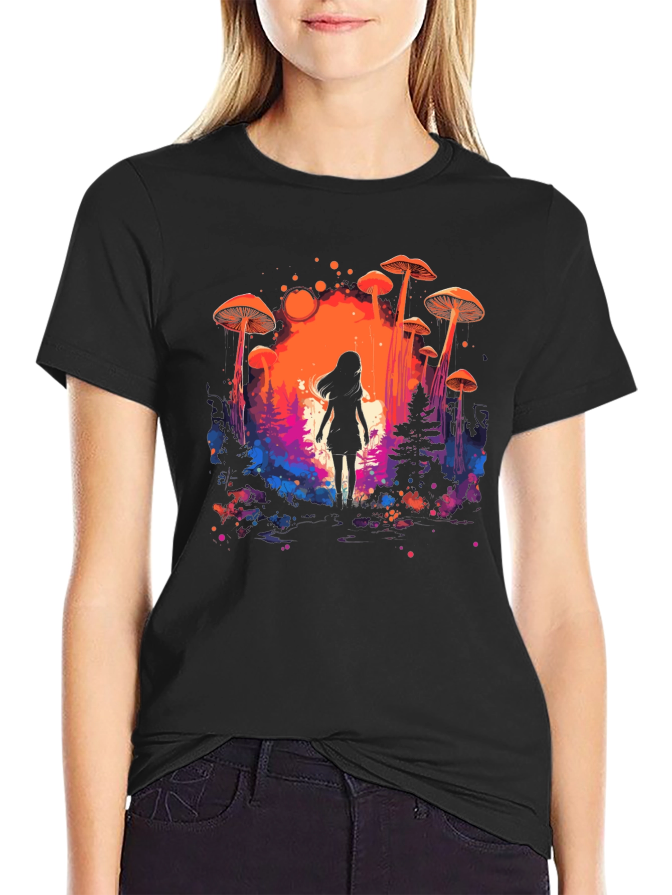 Mystical Mushroom Forest Graphic Tee
