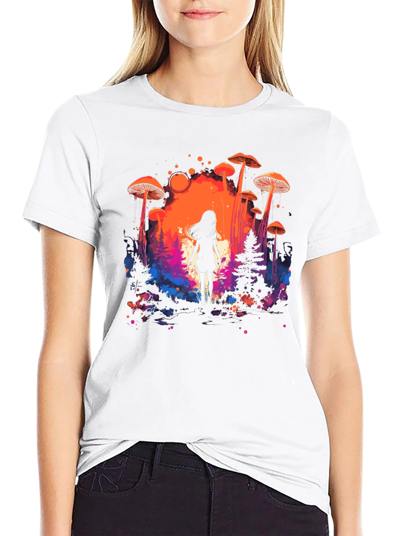 Mystical Mushroom Forest Graphic Tee