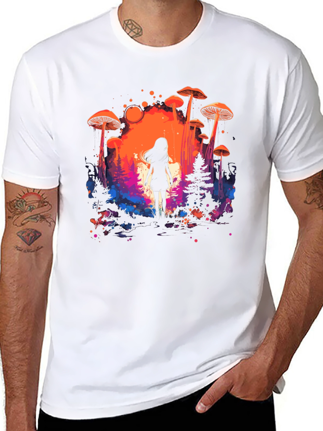 Mystical Mushroom Forest Graphic Tee