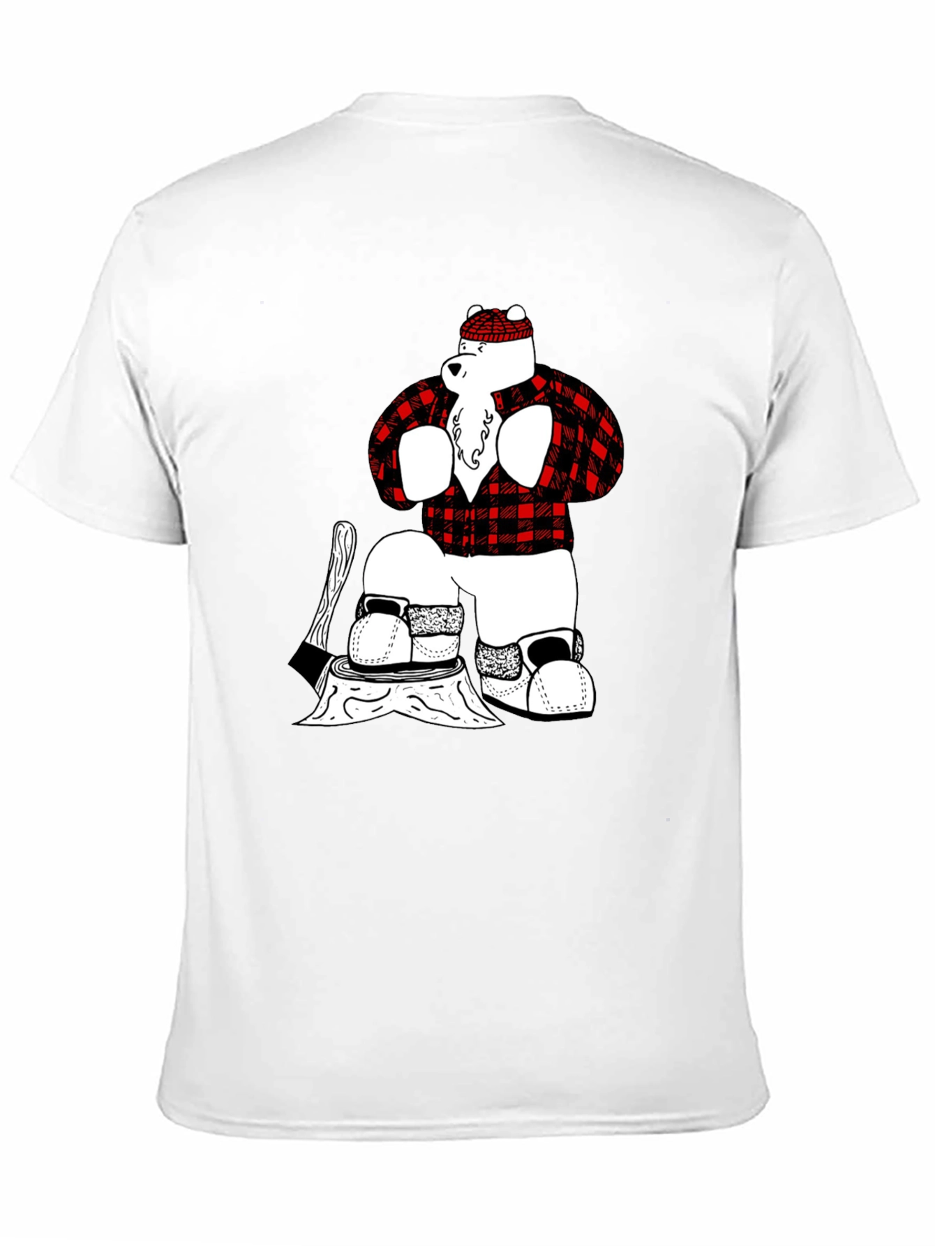 Lumberjack Bear Graphic T-Shirt