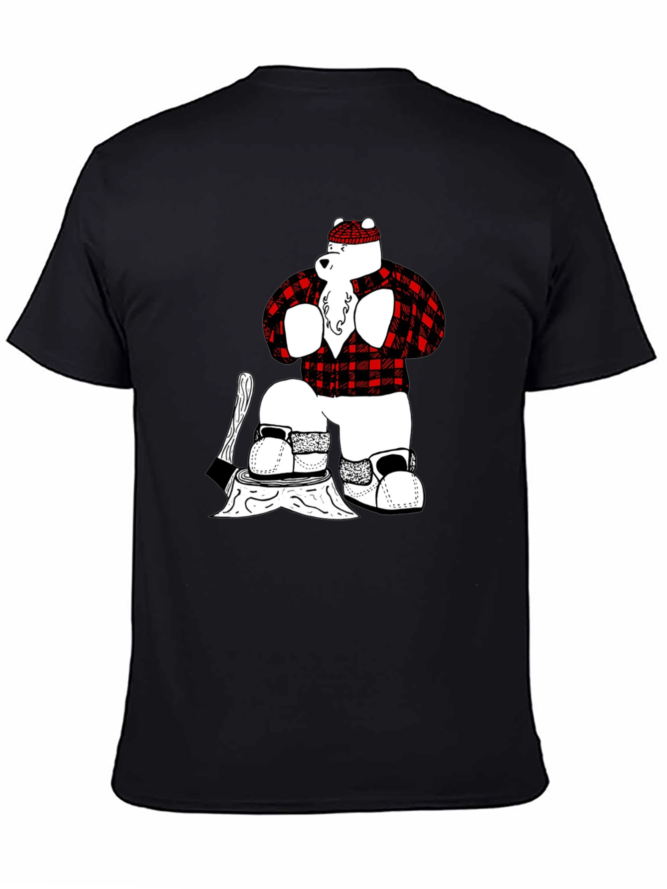Lumberjack Bear Graphic T-Shirt