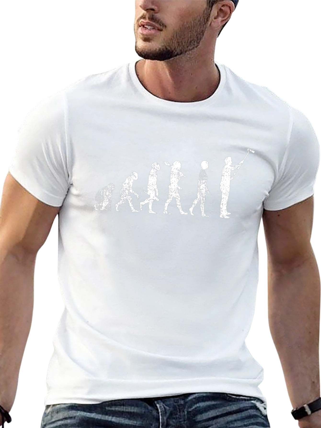 Evolution of Selfie Black T-Shirt