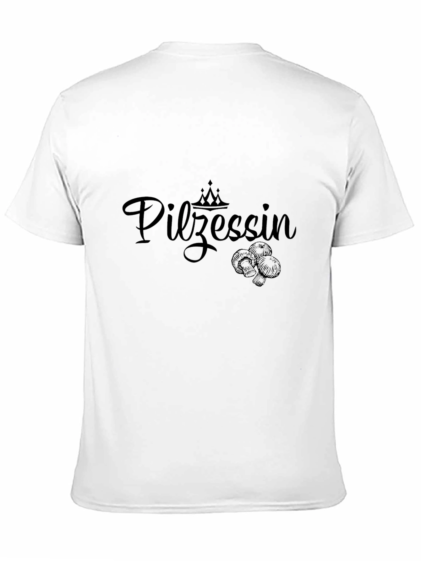 Pilzessin Crowned Mushroom Black T-Shirt