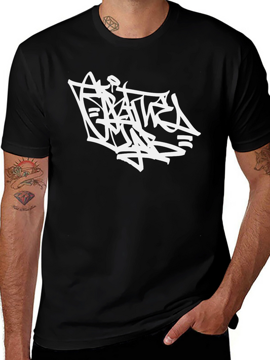 Abstract Graffiti Style Black T-Shirt