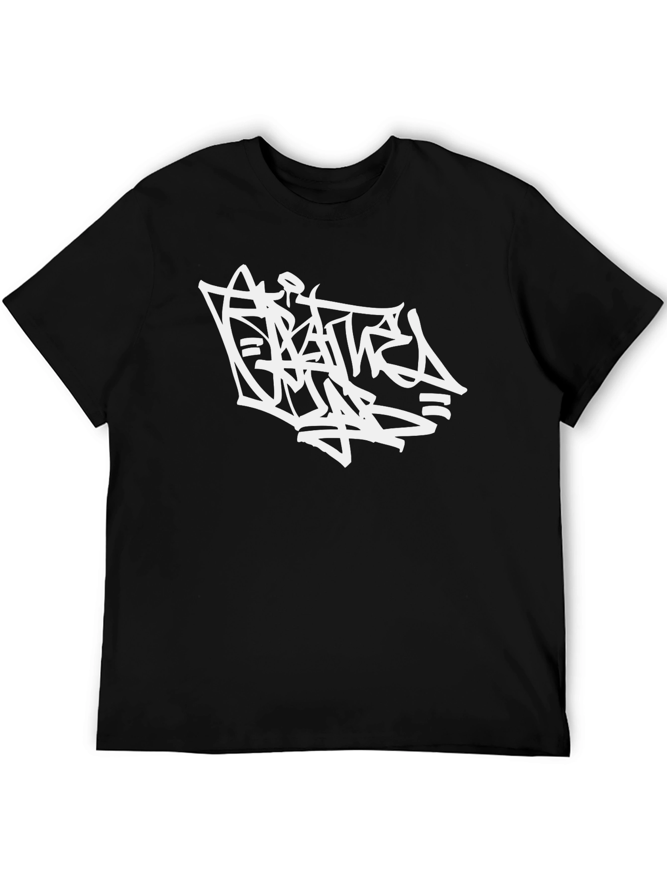 Abstract Graffiti Style Black T-Shirt
