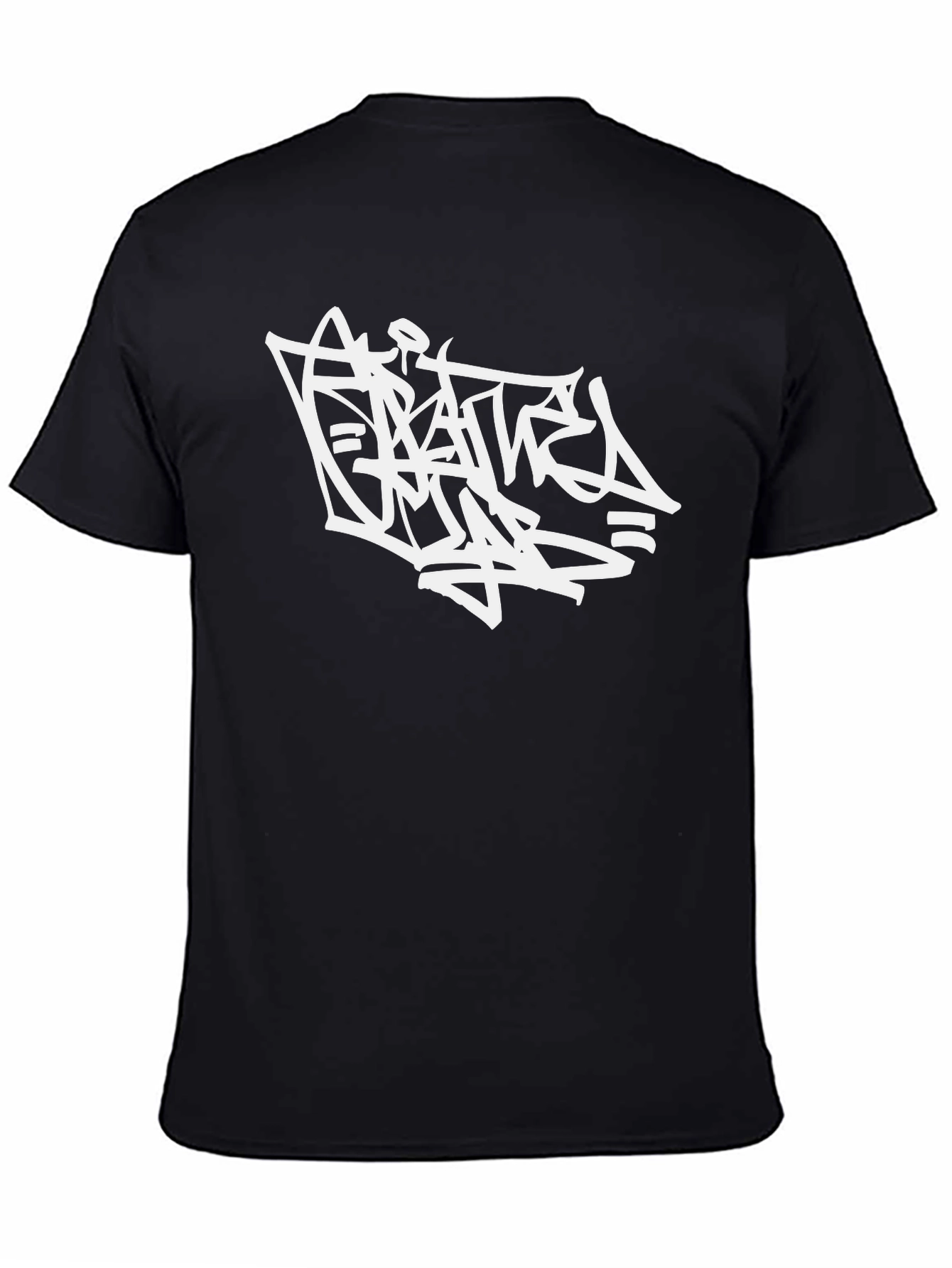 Abstract Graffiti Style Black T-Shirt