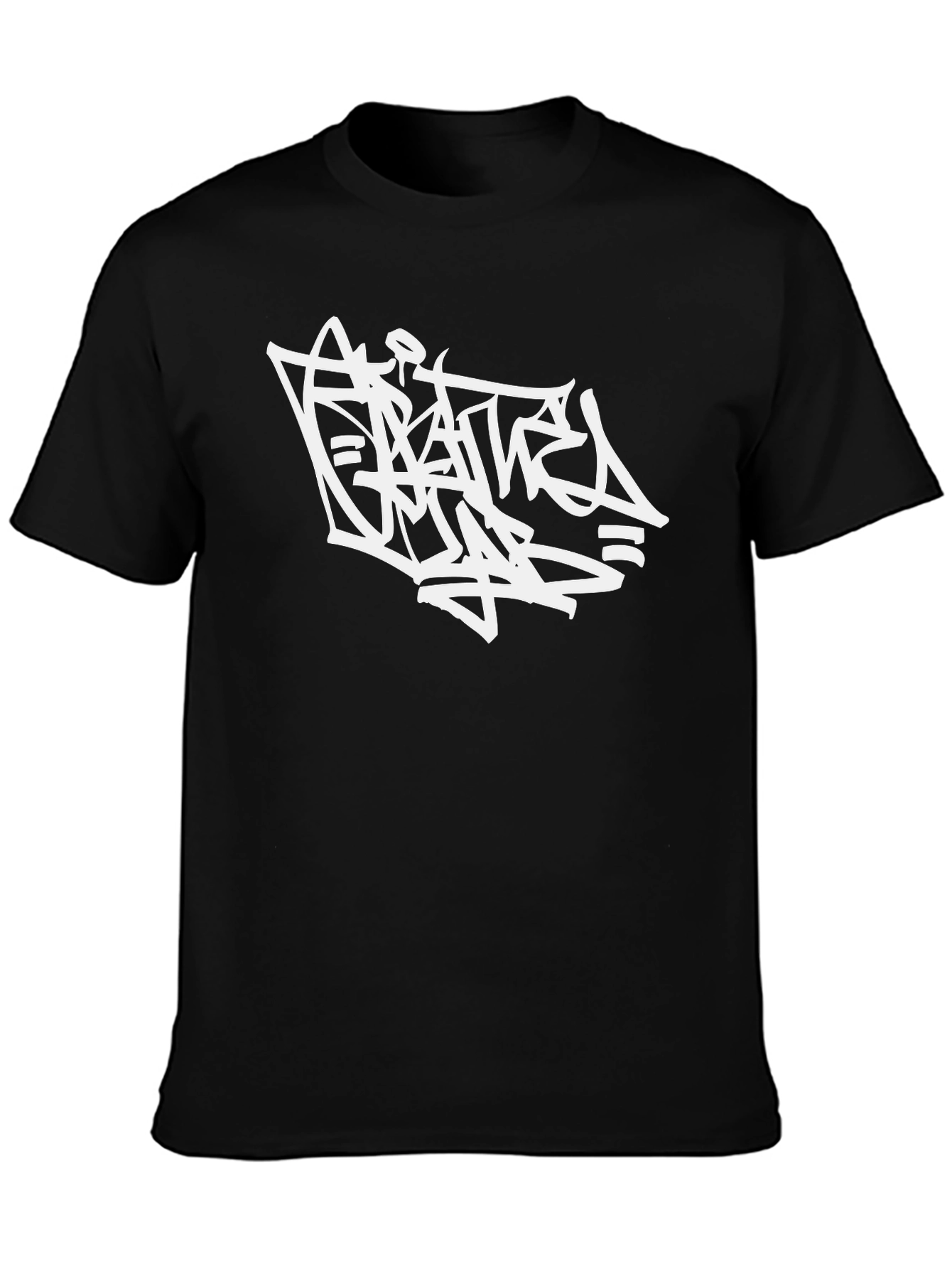 Abstract Graffiti Style Black T-Shirt