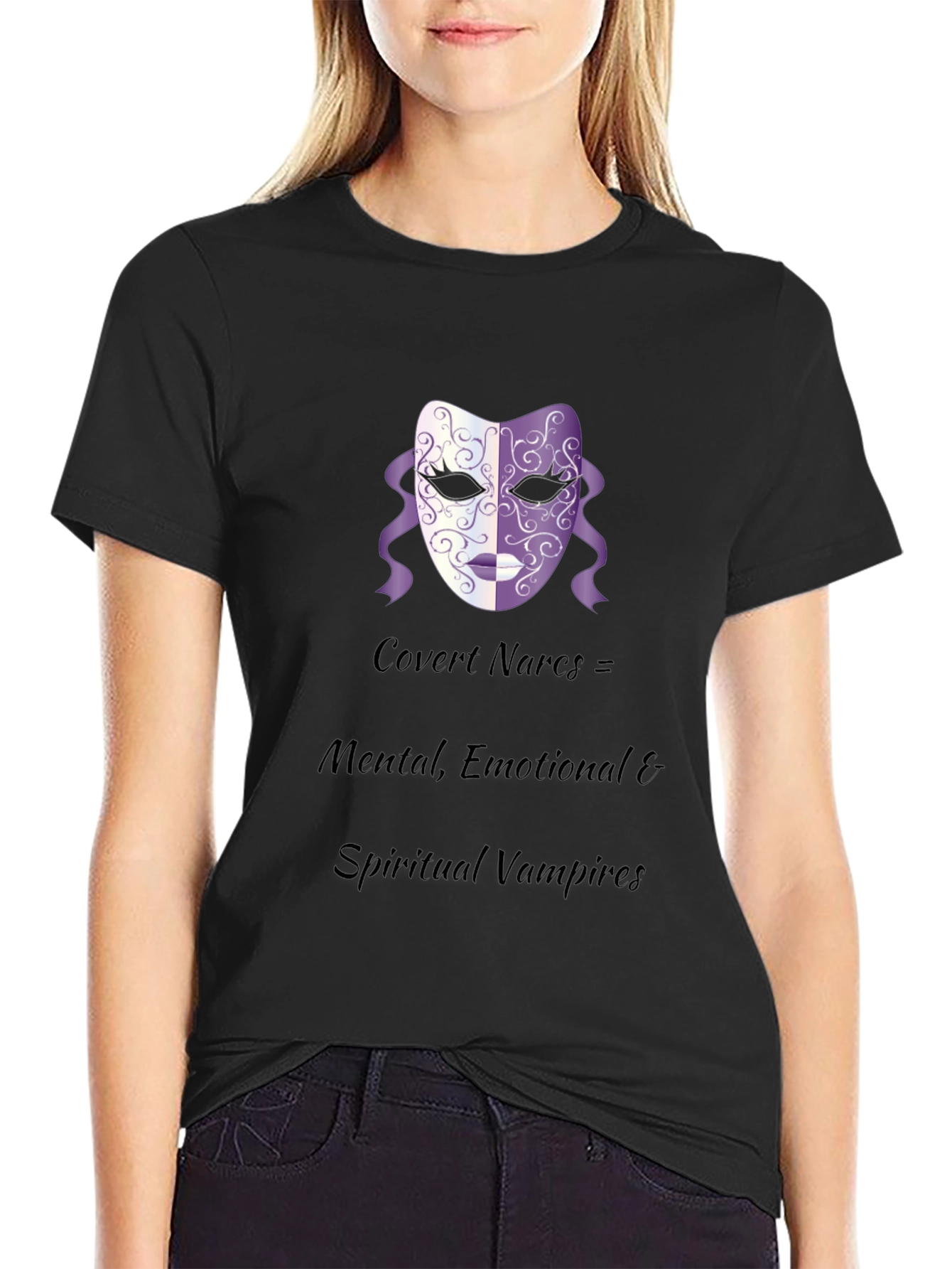 Covert Narcs Vampire Mask Black T-Shirt