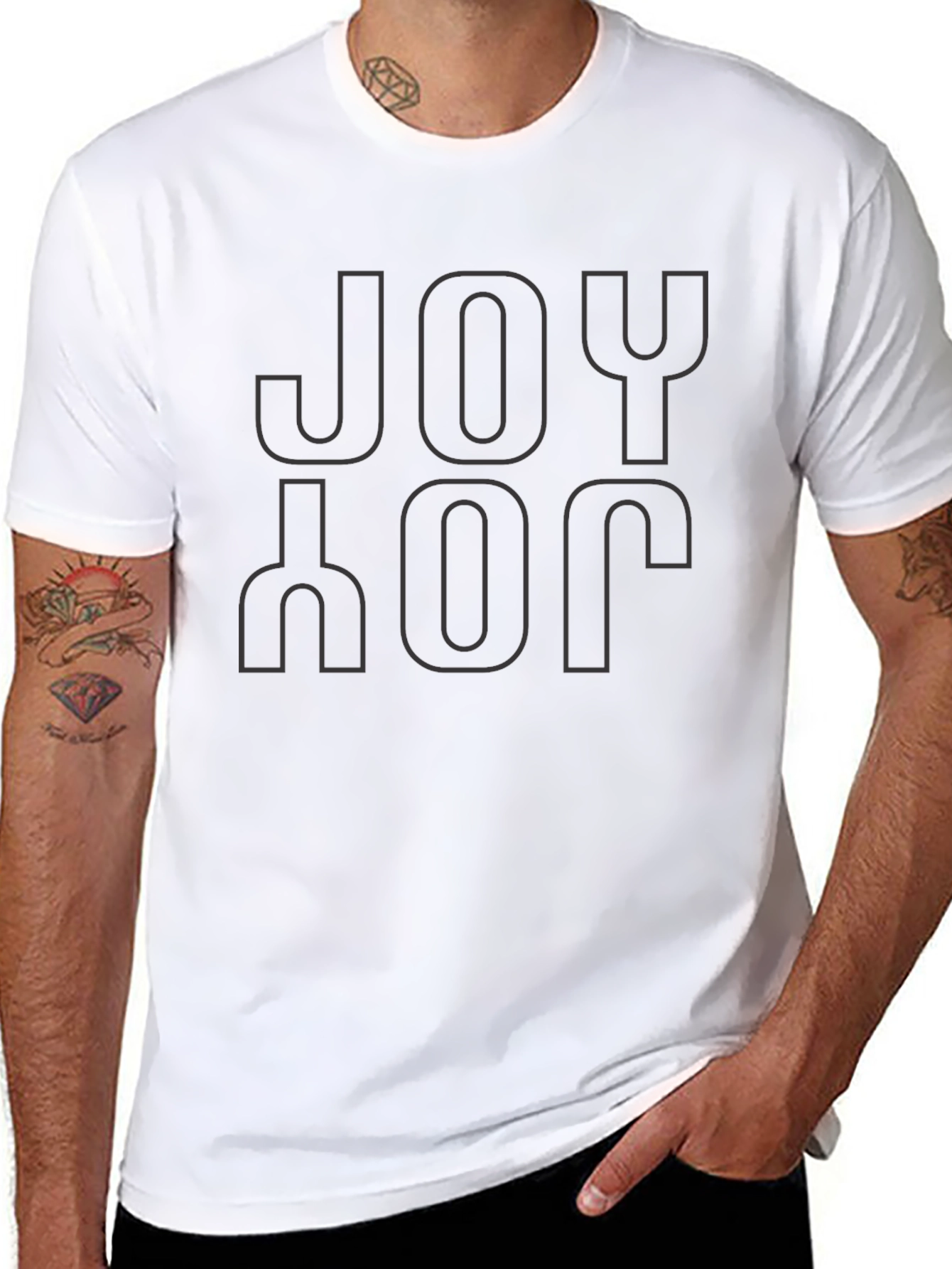 JOY Graphic Print Crew Neck T-Shirt