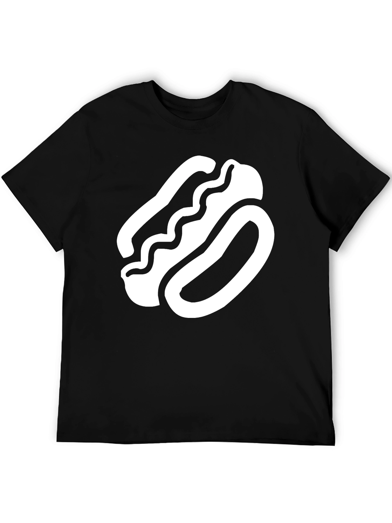 Hot Dog Graphic T-Shirt - Unisex Black Tee