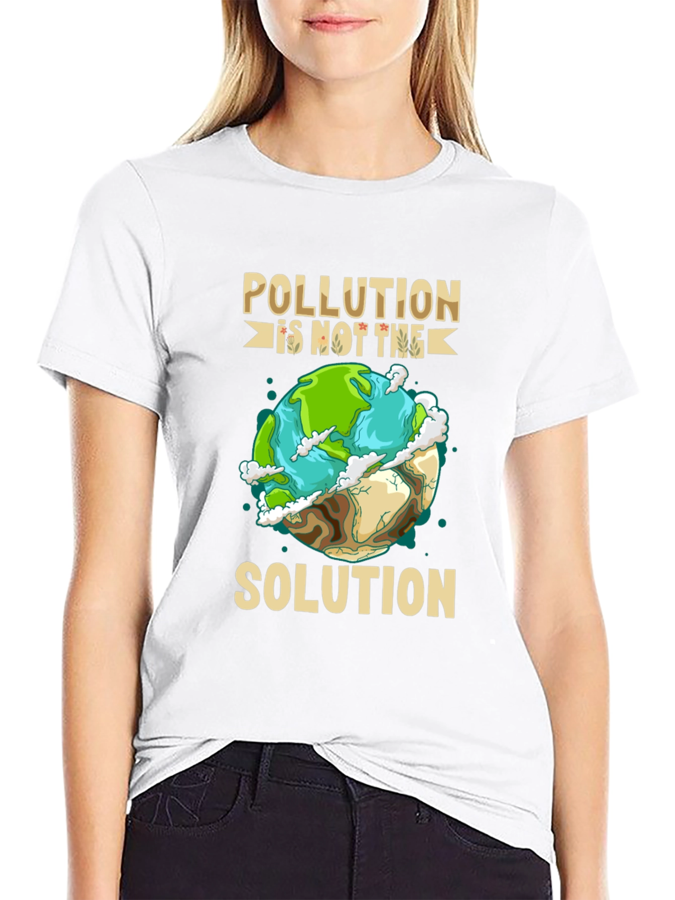 Eco-Friendly Pollution is Not the Solution Graphic Tee
