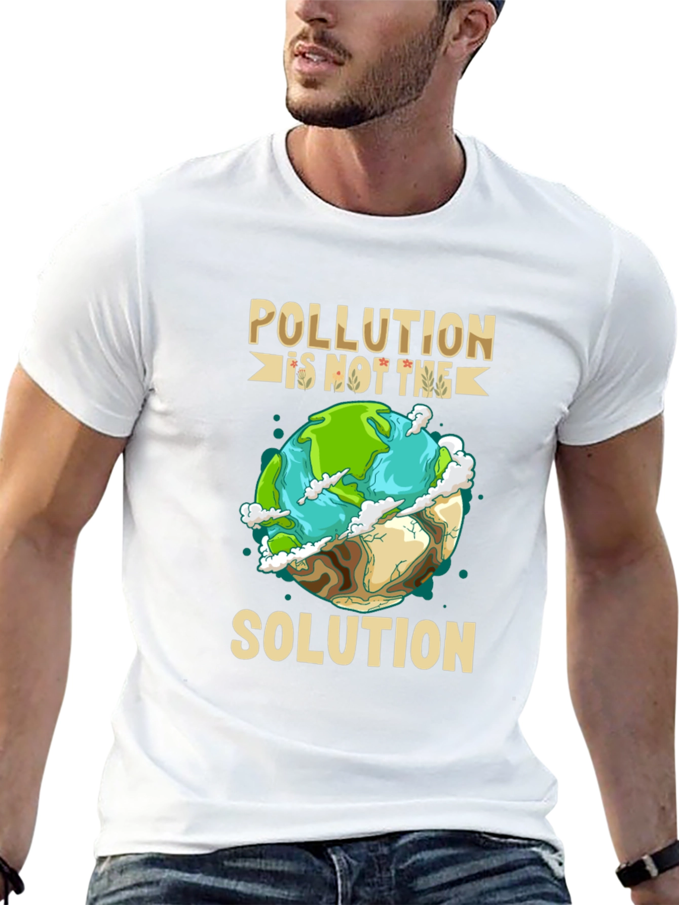 Eco-Friendly Pollution is Not the Solution Graphic Tee