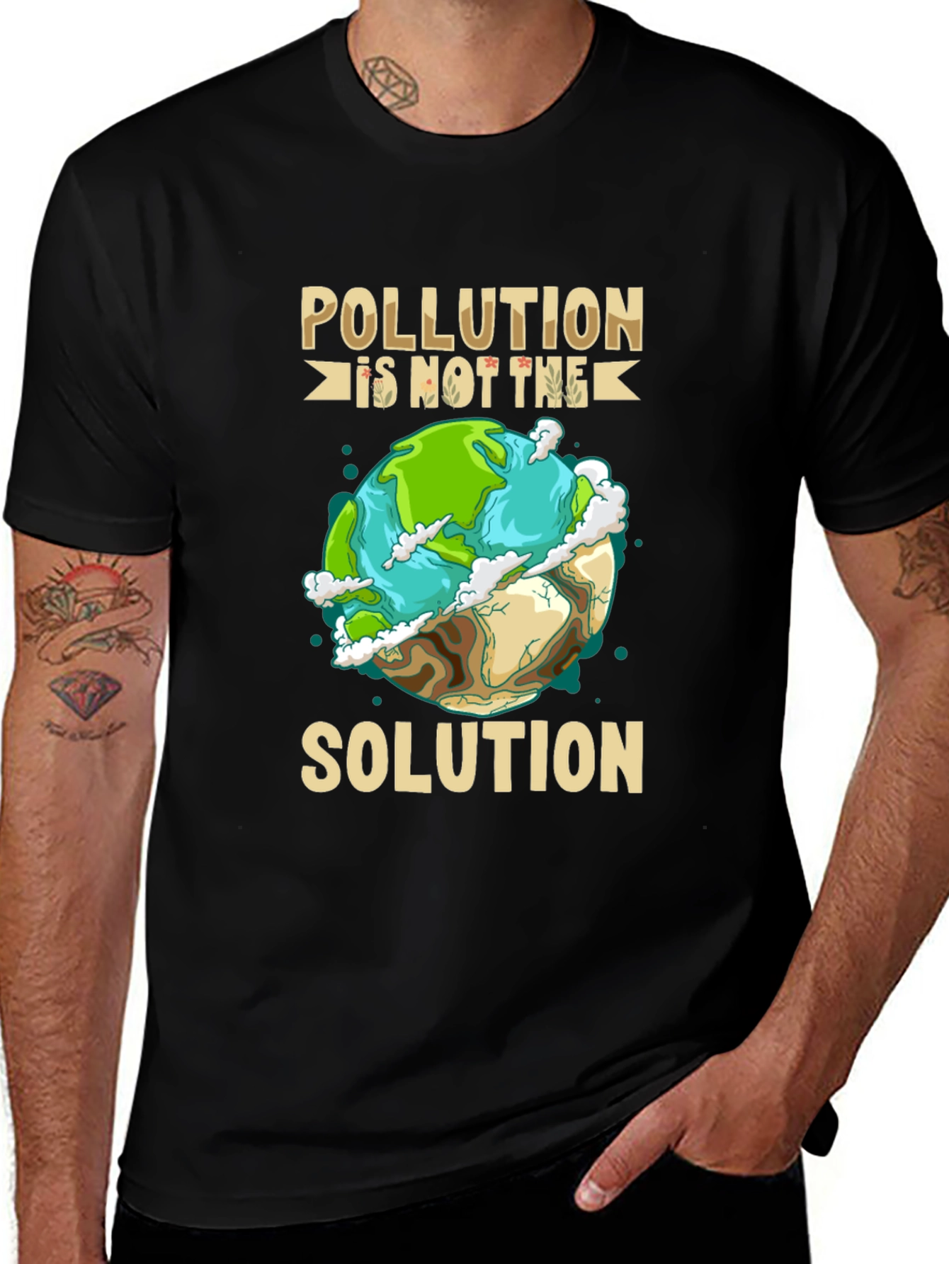 Eco-Friendly Pollution is Not the Solution Graphic Tee