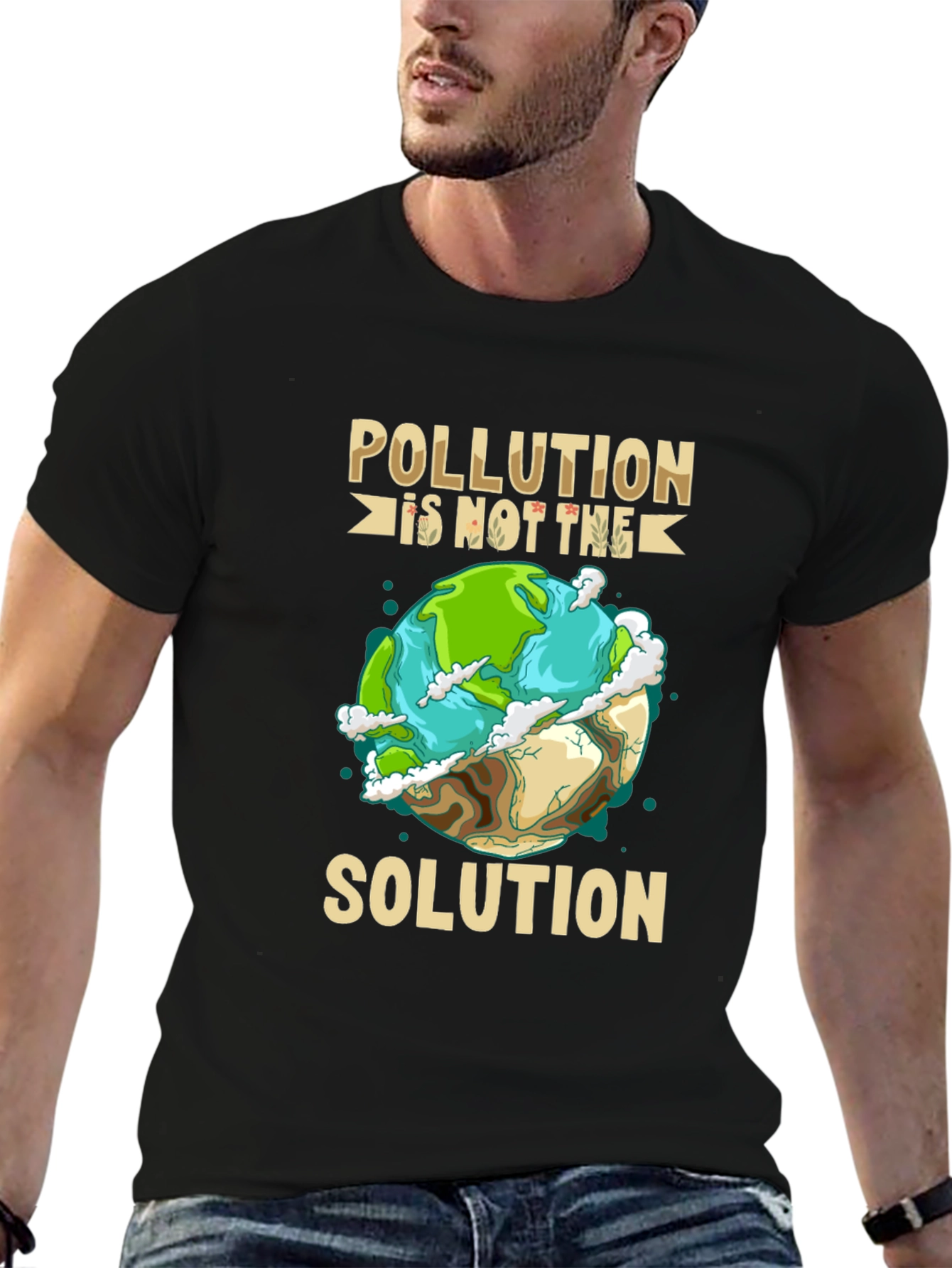 Eco-Friendly Pollution is Not the Solution Graphic Tee