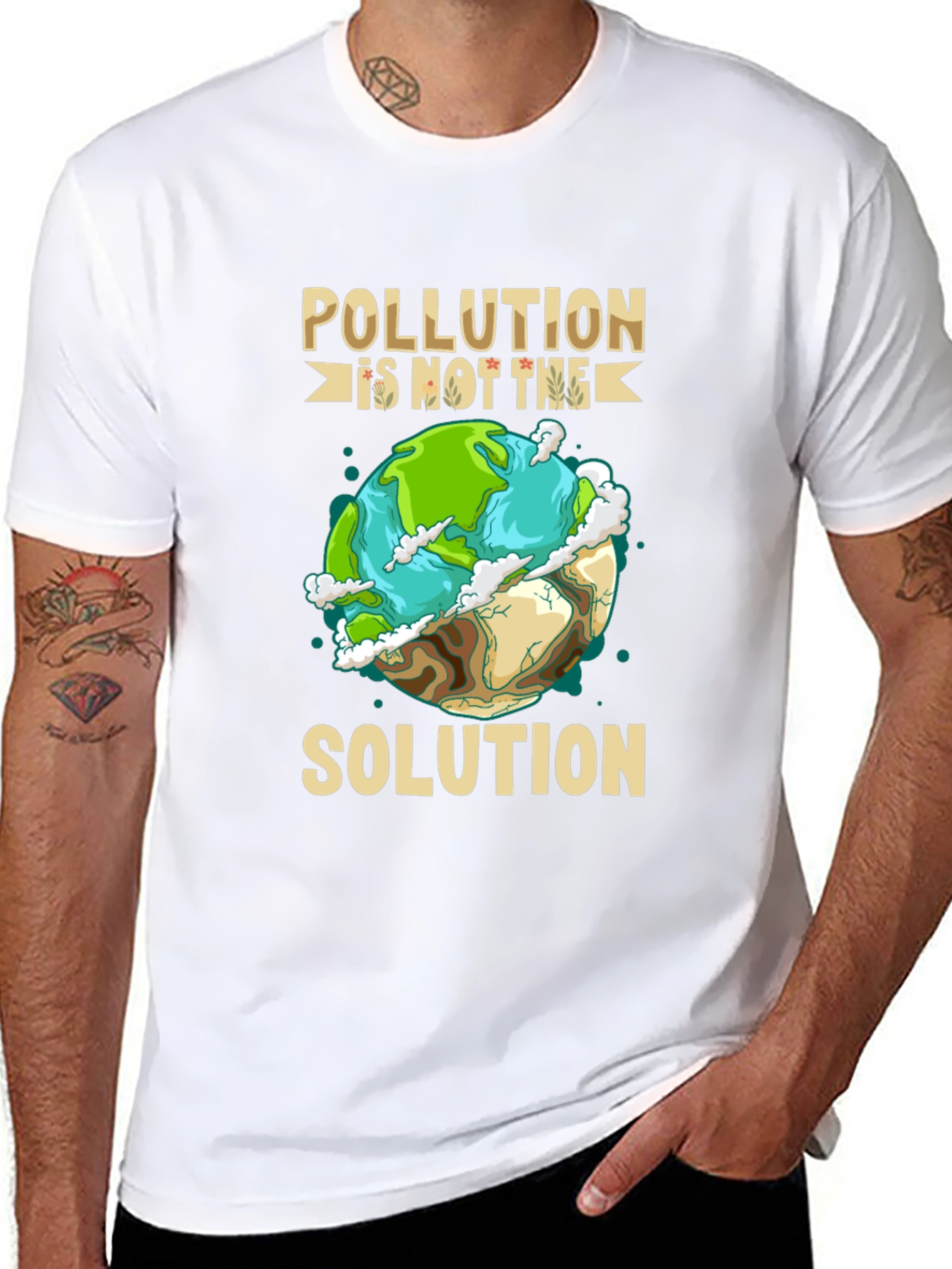 Eco-Friendly Pollution is Not the Solution Graphic Tee