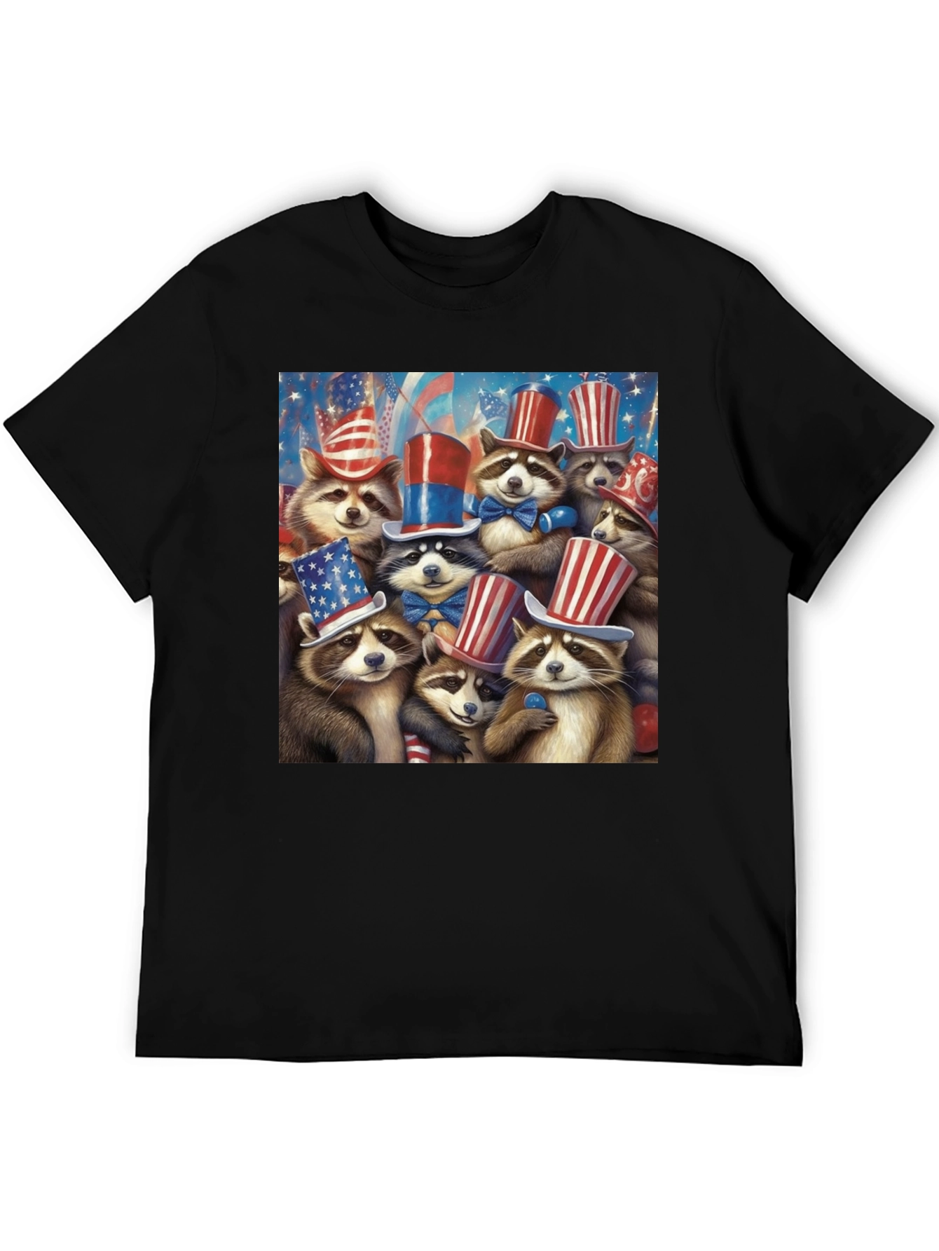 Patriotic Raccoons T-Shirt 4th July Celebration