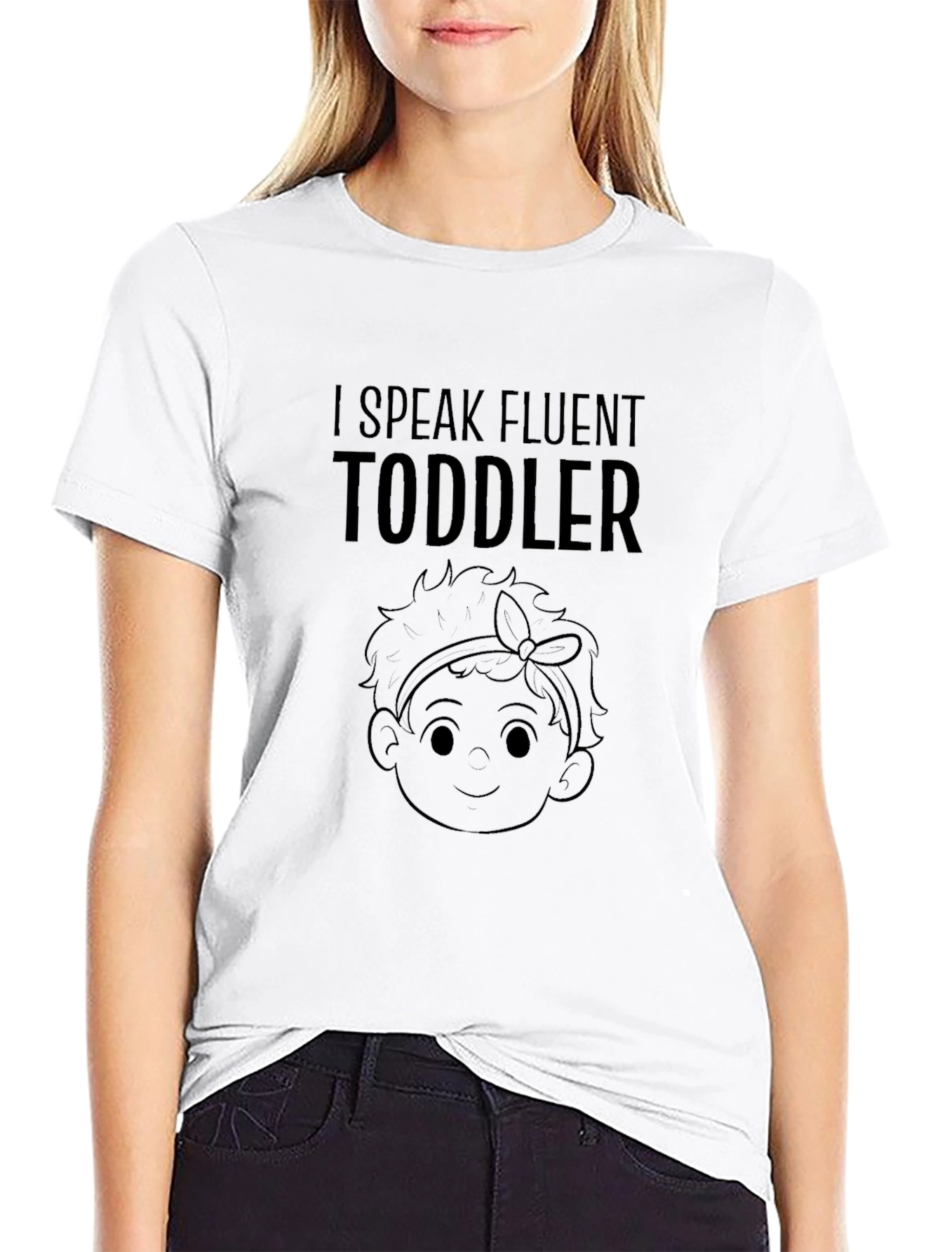 I Speak Fluent Toddler Black T-Shirt