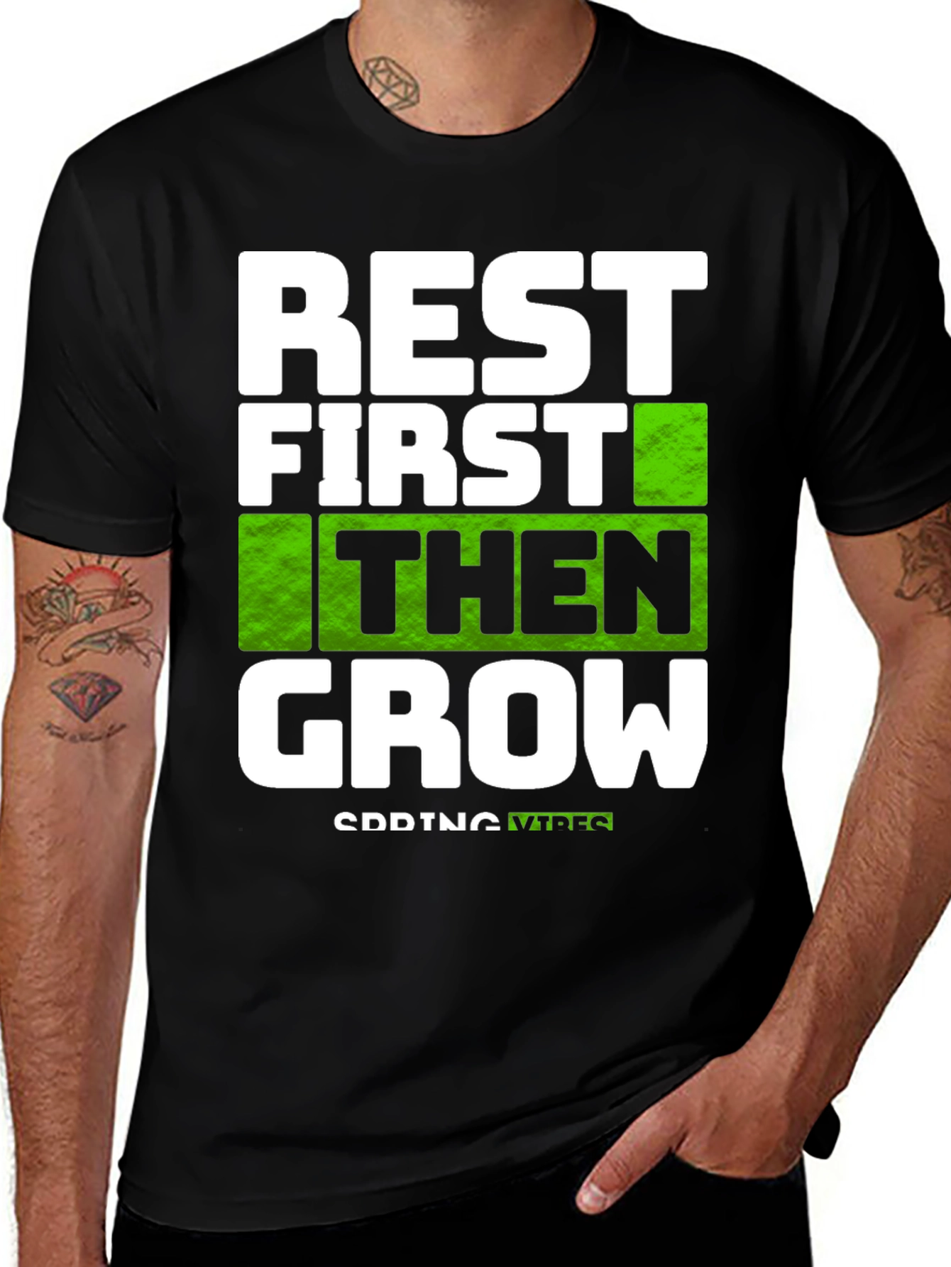 Rest First Then Grow - Graphic Tee