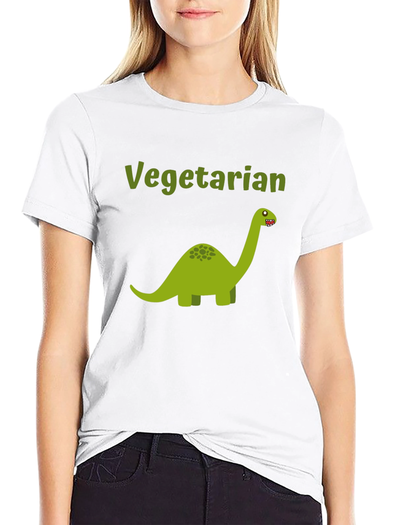 Vegetarian Dinosaur Graphic T-Shirt
