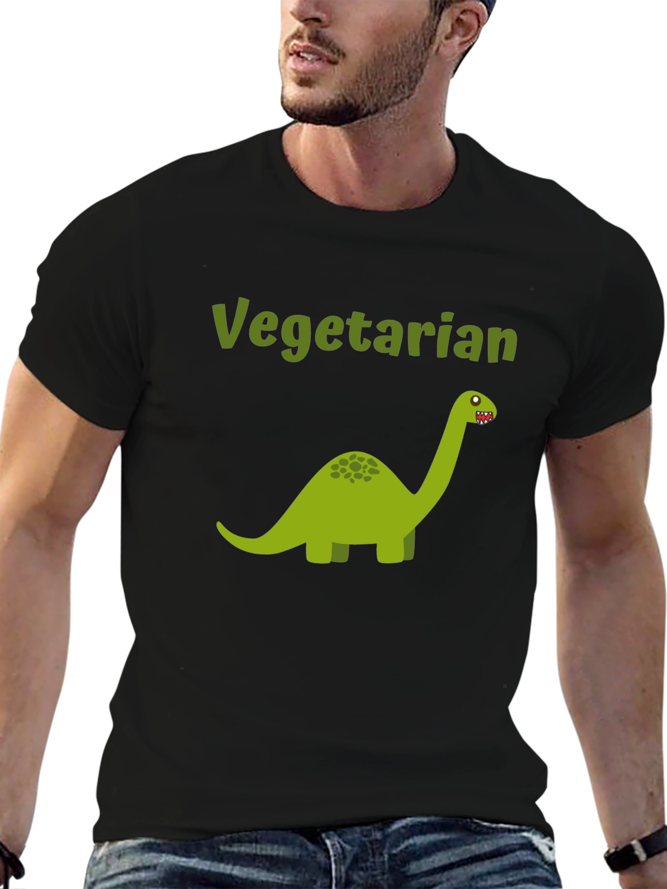Vegetarian Dinosaur Graphic T-Shirt